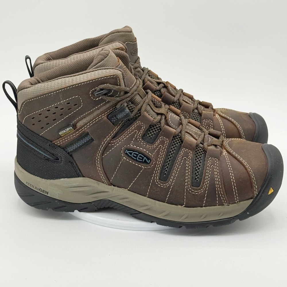 Keen Utility Flint II Mid Waterproof Steel Toe Size 11 Mens Brown Leather NEW